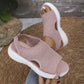 🔥60% RABATT NU!👡🌬️ Bekväma plattformssandaler i stickat med halkskydd
