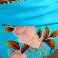 Bikiniset för damer med blommönster och hög midja