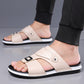 👞 50% RABATT! 💫 Herr konstläder slip-on sandaler – Andningsbar mesh & halksäker sula – Bekväm passform, perfekta för sommar, strand eller vardagspromenader 🏖️