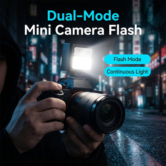 📸 50% RABATT NU!💡 Fickformat uppladdningsbar kamerablixt – Kompakt & Kraftfull – Fotografi Essential 🔋
