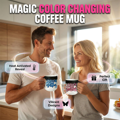 Ceramic Mug Heart Handle Color-Changing Tea Cup
