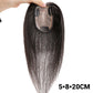 Women's Natural Black Hair Toppers with Clips
