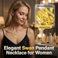 Elegant halsband med svanhänge för kvinnor