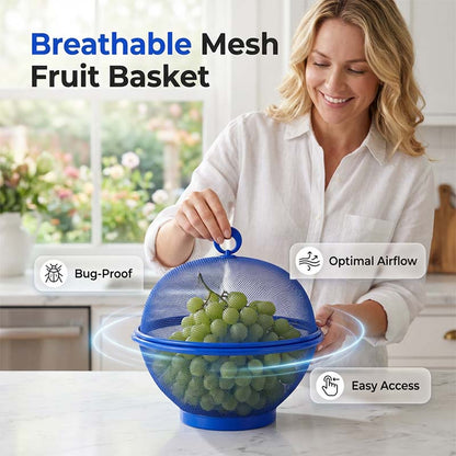 📢📢30 % rabatt!! 🥳💞Fruktkorg med lock och dubbla funktioner – förvaring, avrinning och dekoration i ett🍎🥬