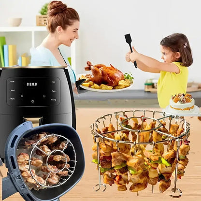 🔥50 % RABATT🍖 Ugnsgaller i rostfritt stål | Rund design för jämn värmefördelning · Rostbeständigt och hållbart · Lätt att rengöra | För ugnar inomhus och utomhusgrillar