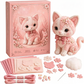 🎀49 % RABATT🎁DIY-kit för lapptäcke i filt: ”Pink Enchanted Forest”