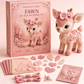 🎀49 % RABATT🎁DIY-kit för lapptäcke i filt: ”Pink Enchanted Forest”