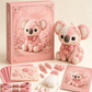 🎀49 % RABATT🎁DIY-kit för lapptäcke i filt: ”Pink Enchanted Forest”