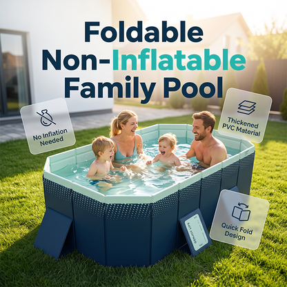 🥵 SLUTA PUMPA – BÖRJA PLASKA! 50% RABATT! Förtjockad hopfällbar plaskdamm – ingen luftpump, ingen läckage – bara bred ut, fyll med vatten och njut! 🏊‍♀️💦