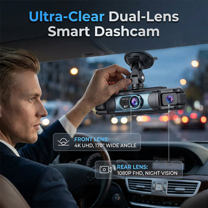 🚗 58% RABATT NU! 1080P Full HD WiFi-dashcam med flera linser – övervakar väg, interiör & bak – med nattseende & G‑sensor 📹✨