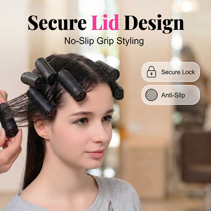 Hårpermanentstänger med lock för volym vid hårrötterna och styling
