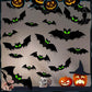 🦇 50% rabatt ！！Halloween-set med 3D-dekorationsklistermärken med fladdermöss