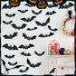 🦇 50% rabatt ！！Halloween-set med 3D-dekorationsklistermärken med fladdermöss