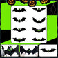 🦇 50% rabatt ！！Halloween-set med 3D-dekorationsklistermärken med fladdermöss