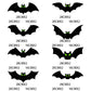🦇 50% rabatt ！！Halloween-set med 3D-dekorationsklistermärken med fladdermöss