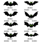 🦇 50% rabatt ！！Halloween-set med 3D-dekorationsklistermärken med fladdermöss