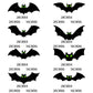 🦇 50% rabatt ！！Halloween-set med 3D-dekorationsklistermärken med fladdermöss