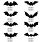 🦇 50% rabatt ！！Halloween-set med 3D-dekorationsklistermärken med fladdermöss