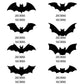 🦇 50% rabatt ！！Halloween-set med 3D-dekorationsklistermärken med fladdermöss