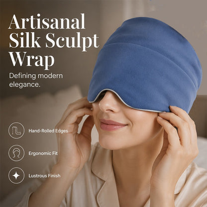 🌙 50% RABATT NU! Weighted Sleep Cap with Eye Mask – ljusblockerande, mjuk & bärbar – perfekt för avslappning, resor och bättre sömn 😴✨