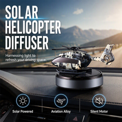 Solcellsdriven roterande helikopterformad doftspridare för bilen