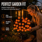 Vattentäta solcellsbelysningar i form av halloweenpumpor och grenar