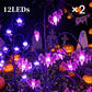 Vattentäta solcellsbelysningar i form av halloweenpumpor och grenar