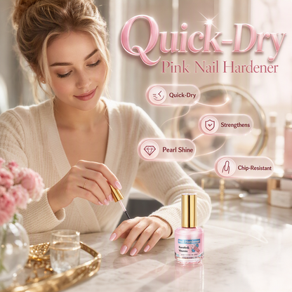 Pearl Pink Nail Polish 10ml No Bake Quick Drying Nail Hardener
