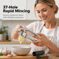 Högkvalitativ vitlökspress med mjukt, ergonomiskt handtag som är lätt att trycka på