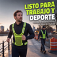 🦺Reflekterande väst med hög synlighet – Justerbar, andningsbar säkerhetsutrustning med ficka, lätt reflekterande säkerhetsväst för nattlöpning, cykling, promenader och vägarbete