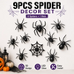 Halloween-väggdekaler med 3D-spindlar och blinkande LED-lampor