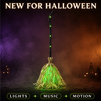 🔥🧹Halloween Elektrisk Häxkvast Dekoration