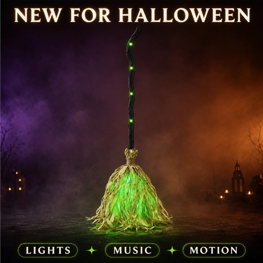 🔥🧹Halloween Elektrisk Häxkvast Dekoration