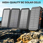 ⏳🔥50 % RABATT UNDER BEGRÄNSAD TID! ⏰☀️ Solcellsladdare – 20 000 mAh, hopfällbar solpanel med 4 paneler, IPX5 och LED-ficklampa – för camping och nödsituationer 🏕️