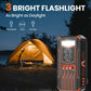 ⏳🔥50 % RABATT UNDER BEGRÄNSAD TID! ⏰☀️ Solcellsladdare – 20 000 mAh, hopfällbar solpanel med 4 paneler, IPX5 och LED-ficklampa – för camping och nödsituationer 🏕️