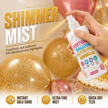 Glitterspray för födelsedagsballonger