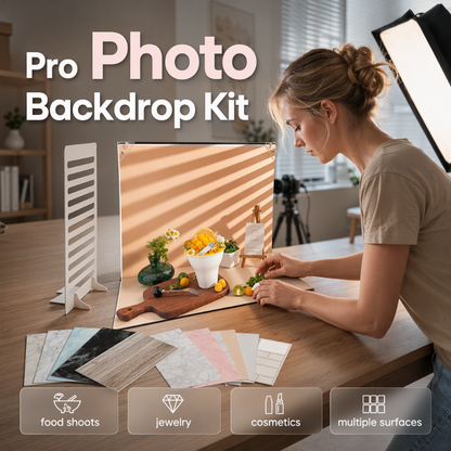 Kit med bakgrundspapper för bordsfotografering