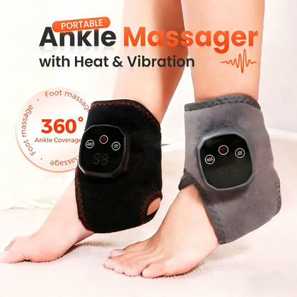 Bärbar fotledsmassager med värme och vibration