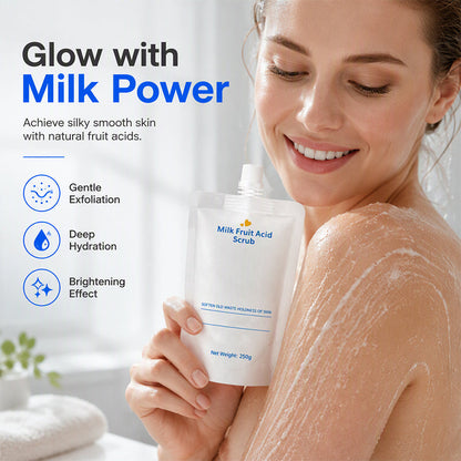 Påse med mild exfolierande kroppsskrubb