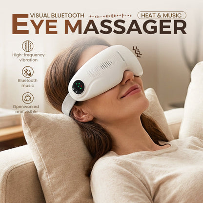 👁️Visuell Bluetooth-ögonmassager med värme och musik
