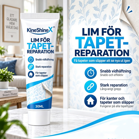 Kraftfullt tapetlim för reparation med skrapa