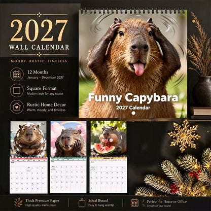 😂 Rolig Kapybarakalender 2027 – 12 Månader Av Söta Bilder, Små Leenden & Kapybarahumor!