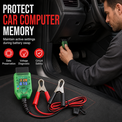 🔋 50% RABATT NU! 🚗 OBD-batteribyteverktyg och minnessparare för bil – digital display och läckagedetektor – skydda bilens inställningar vid batteribyte ✨
