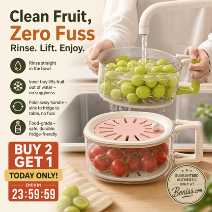 🥬 Spara 50 %! 🧺 Avrunskorg med lock – 2-i-1, utrymmesbesparande och mångsidig ✨