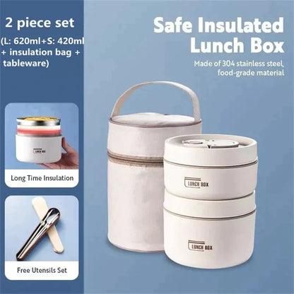 🔥Christmas Special 49% OFF🎅 Stainless Steel Portable Double-Layer Insulated Lunch Box