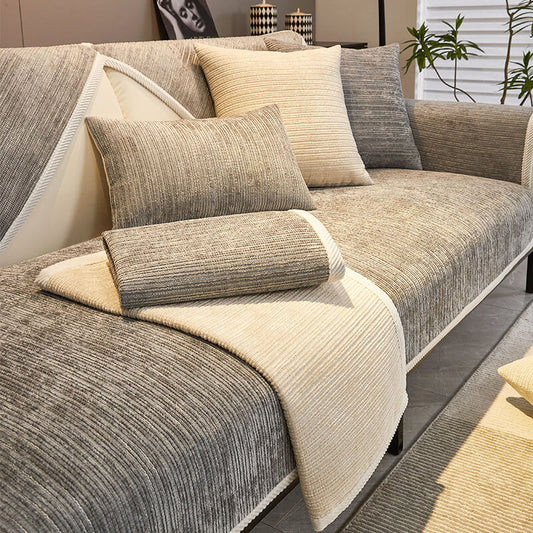 ✨Limited Time Offer ✨ Simple Striped Chenille Anti-scratch Couch Cover
