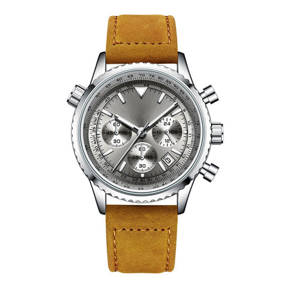 [Gift For Him] Men's Multifunction Chronograph Waterproof Date Analog Quartz Watch